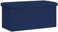 vidaXL Klappbare Aufbewahrungsbank Blau 180 kg 80 L 77 x 38 x 38 cm