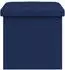 vidaXL Klappbare Aufbewahrungsbank Leinen, blau, 80L, 180kg (42045232)