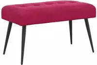vidaXL Bank mit Knopfheftung Weinrot 80 x 40 x 46 cm Samt