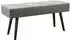 HomCom Polsterbank in Samtoptik, X-Muster, grau, 100x36x45cm