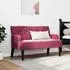 vidaXL Chesterfield Bank weinrot Samt, 112x65,5x75cm