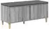 vidaXL Flurbank mit Kissen und Stauraum, grau Sonoma, 100x38x46cm (891541)
