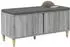 vidaXL Flurbank mit Kissen und Stauraum, grau Sonoma, 100x38x46cm (891541)