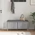 vidaXL Flurbank mit Kissen und Stauraum, grau Sonoma, 100x38x46cm (891541)