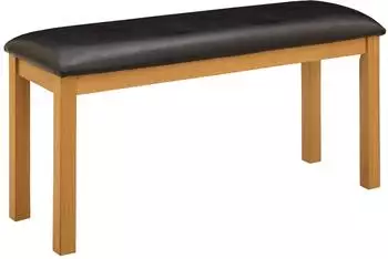 vidaXL Esstischbank Massivholz Eiche, schwarz, 95x32x45cm (42039173)