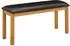 vidaXL Esstischbank Massivholz Eiche, schwarz, 95x32x45cm (42039173)