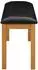 vidaXL Esstischbank Massivholz Eiche, schwarz, 95x32x45cm (42039173)