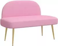 vidaXL Gepolsterte Bank mit R&uuml;ckenlehne Rosa 110 x 60 x 76 cm