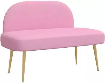 vidaXL Gepolsterte Bank mit R&uuml;ckenlehne, rosa, 110x60x76cm (42040768)