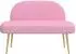 vidaXL Gepolsterte Bank mit Rückenlehne, rosa, 110x60x76cm (42040768)