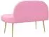 vidaXL Gepolsterte Bank mit Rückenlehne, rosa, 110x60x76cm (42040768)