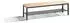 C+P Umkleidebank Basic mit Schuhrost, 420x1500x353mm, schwarzgrau
