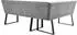 Beautysofa Velto Eckbank L-Form, Bouclé-Stoff, grau, 203x162cm (800001890730)