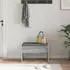 vidaXL Flurbank mit Kissen, grau Sonoma, 63x38x40cm (891549)