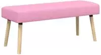 vidaXL Kanalgepolsterte Bank Rosa 110 x 40 x 46 cm Stoff