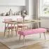 vidaXL Kanalgepolsterte Bank, rosa, Stoff, 110x40x46cm (42038499)