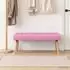 vidaXL Kanalgepolsterte Bank, rosa, Stoff, 110x40x46cm (42038499)