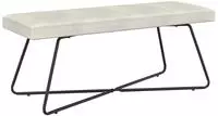 vidaXL Bank Creme 110 x 40 x 45 cm Samt