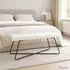 vidaXL Bank Creme 110x40x45cm Samt