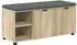 vidaXL Flurbank mit Kissen und Regal Sonoma-Eiche 100x38x46cm (891514)