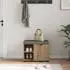 vidaXL Flurbank mit Kissen Artisan-Eiche 60x38x46cm