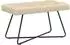 vidaXL Sitzbank mit Knopfheftung, Stoff, creme, 80x40x46cm