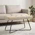 vidaXL Sitzbank mit Knopfheftung, Stoff, creme, 80x40x46cm