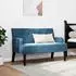 vidaXL Chesterfield Sitzbank blau, Samt, 112x65,5x75cm