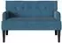 vidaXL Chesterfield Sitzbank blau, Samt, 112x65,5x75cm