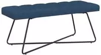 vidaXL Bank mit Knopfheftung Blau 110 x 40 x 46 cm Stoff