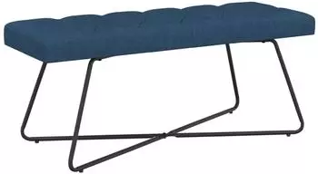vidaXL Sitzbank mit Knopfheftung, blau, Stoff, 110x40x46cm (42038379)