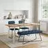 vidaXL Sitzbank mit Knopfheftung, blau, Stoff, 110x40x46cm (42038379)