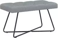 vidaXL Bank mit Knopfheftung Hellgrau 80 x 40 x 46 cm Stoff