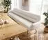DeLife Taya-Flex Esszimmerbank 300cm Bouclé creme-weiß Taschenfederkern (44116)