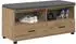 vidaXL Flurbank mit Kissen und Stauraum Artisan-Eiche 100x38x46cm