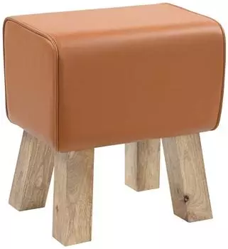 vidaXL Essbank 40x30x45cm Echtleder braun