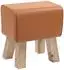 vidaXL Essbank 40x30x45cm Echtleder braun