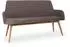 Harper Merida Sitzbank Wildeiche massiv, cappuccino, 2-Sitzer, 157x90x60cm
