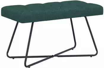vidaXL Sitzbank mit Knopfheftung, dunkelgr&uuml;n, Stoff, 80x40x46cm (42038362)