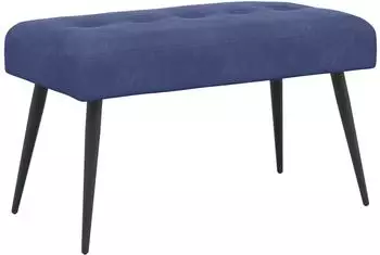 vidaXL Sitzbank mit Knopfheftung, Samt, polizeiblau, 80x40x46cm (42038527)