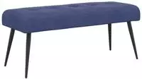 vidaXL Bank mit Knopfheftung Polizeiblau 110 x 40 x 46 cm Samt