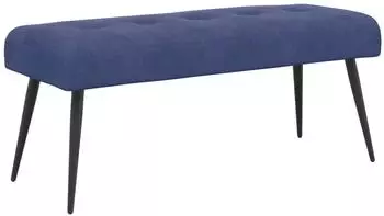 vidaXL Sitzbank mit Knopfheftung, Samt, polizeiblau, 110x40x46cm (42038541)