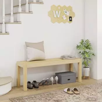 HomCom Sitzbank 2-Sitzer Kiefernholz, Landhausstil, 120cm