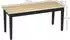 HomCom Sitzbank 2-Sitzer Kiefernholz, Landhaus, natur/schwarz, 102x36x45cm