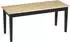 HomCom Sitzbank 2-Sitzer Kiefernholz, Landhaus, natur/schwarz, 102x36x45cm