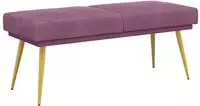 vidaXL Doppellagige Bank Lila 120 x 45 x 46 cm Samt