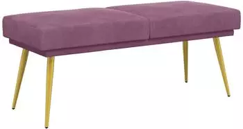 vidaXL Doppellagige Sitzbank lila 120x45x46cm Samt