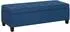 HomCom Truhenbank Leinenoptik blau 125x49x41,5cm (800001147562)