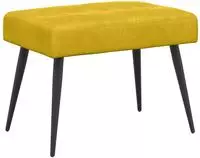 vidaXL Bank mit Knopfheftung Gelb 60 x 40 x 45 cm Samt