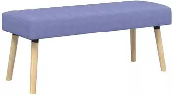 vidaXL Kanalgepolsterte Bank, Stoff, jeans blau, 110x40x46cm (42038500)